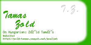 tamas zold business card